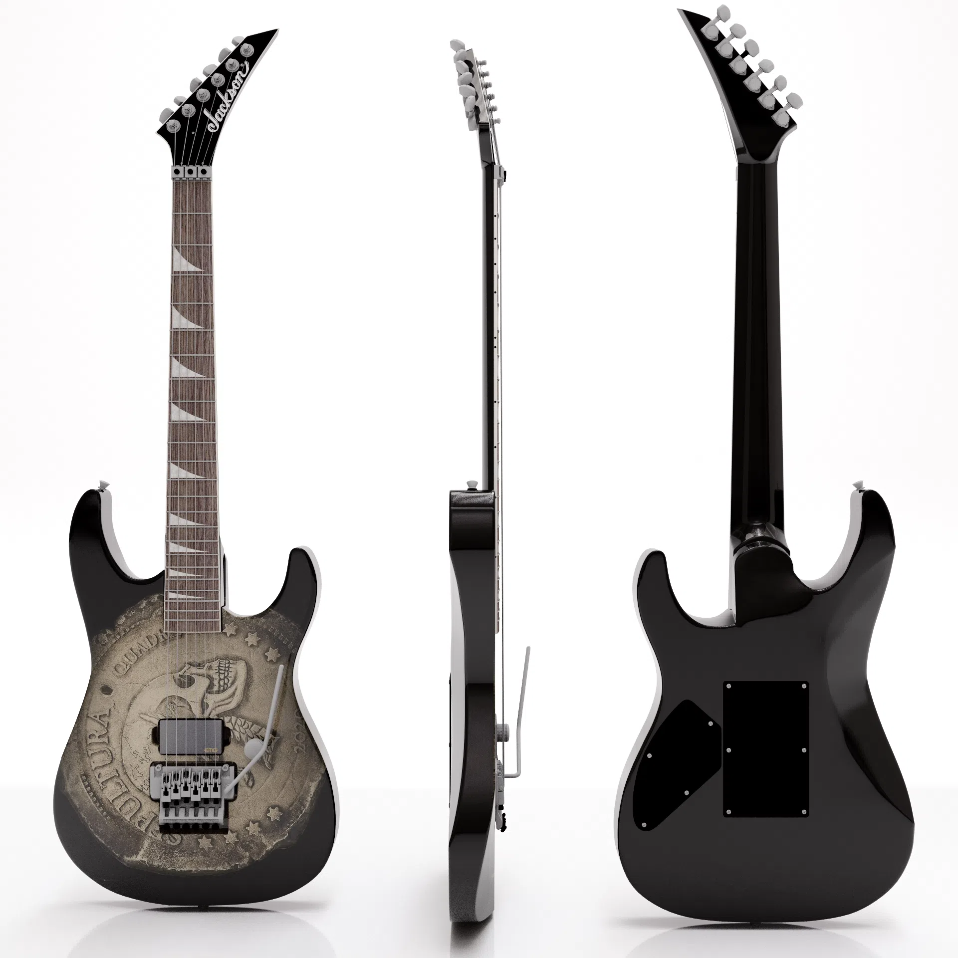 Andreas Kisser Quadra Signature Ibanez - 3D render